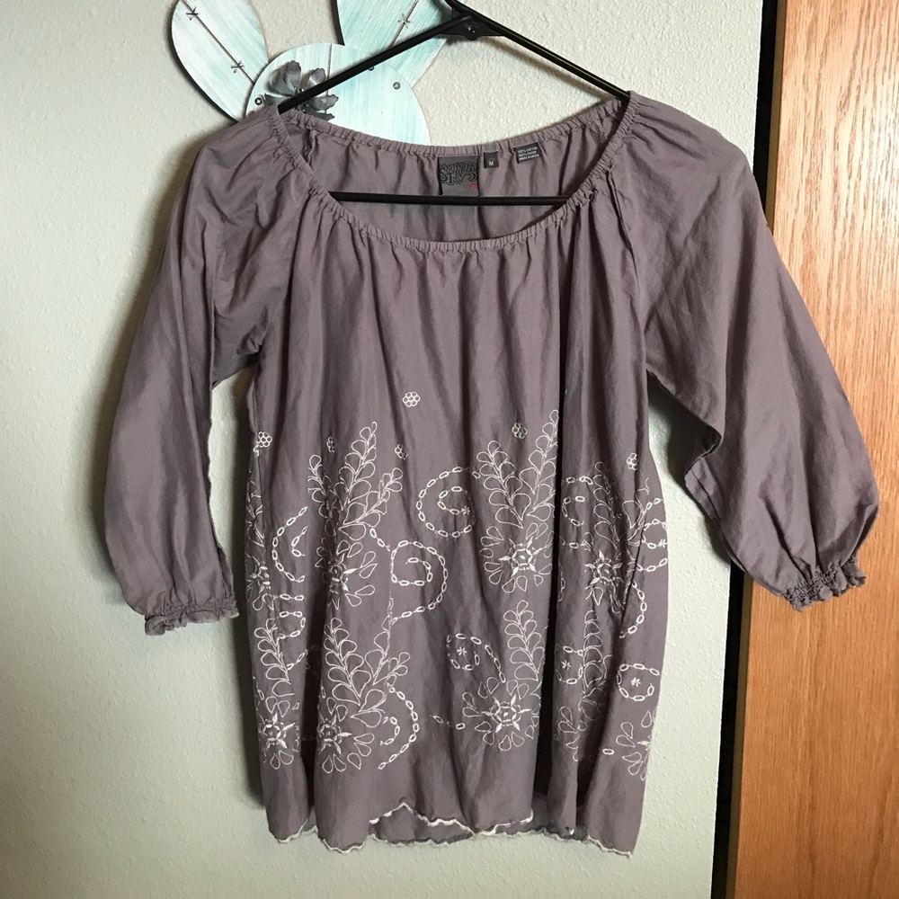 Gray Mid Sleeve Shirt